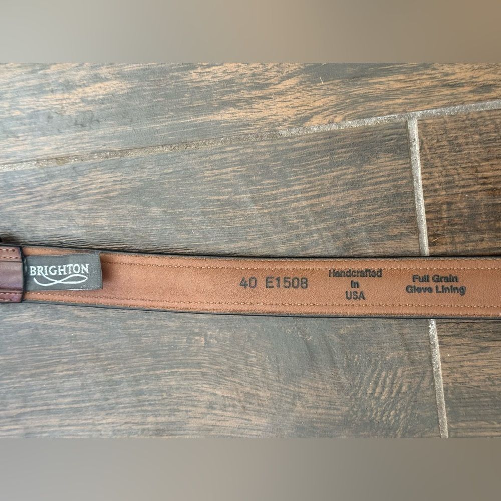 Brighton Full Grain Leather Belt E1508 | Size 40 | Handcrafted USA - Picture 5 of 9